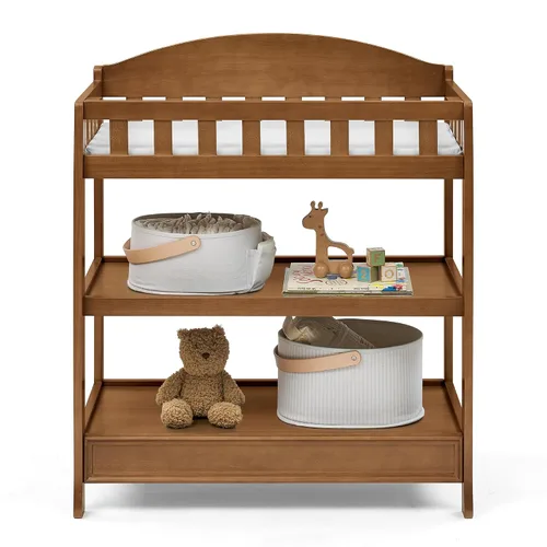 Vista 3 de Delta Children Cambiador infantil con almohadilla, castaño
