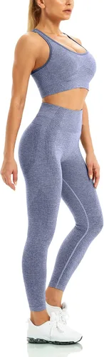 Vista 3 de WodoWei - Conjunto de 2 piezas de entrenamiento para mujer