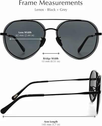 Vista 7 de DIFF Lentes Lenox de diseñador de gran tamaño para mujer, 100% UVAUVB, PARENT