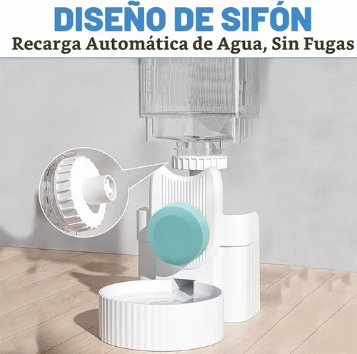 Vista 7 de kathson Juego de alimentador automático de gravedad de conejo, 35 onzas, dispensador automático de agua para alimentos, jaula para conejo Azul