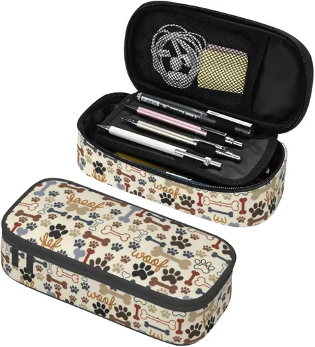 Vista 20 de Estuche organizador de lápices con patrón de gato negro, gran capacidad, papelería con cremallera, suministros escolares, bolsa para lápices