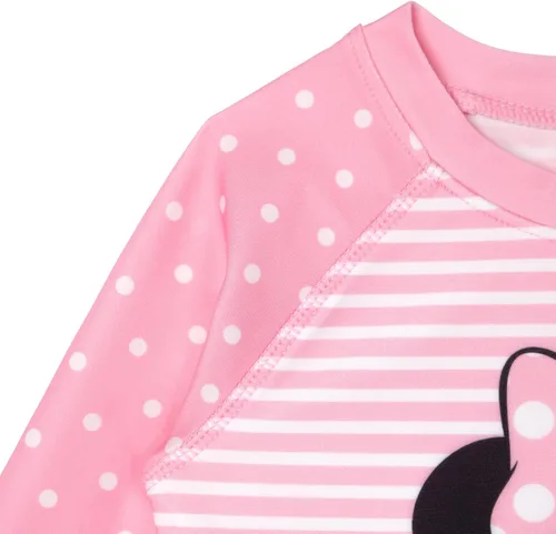 Vista 6 de Disney Minnie Mouse - Conjunto de traje de baño con camiseta de neopreno y parte inferior de bikini, tallas de recién nacido a niño grande