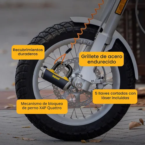 Vista 7 de Onguard Boxer X4 Bloqueo de disco de grillete Negro
