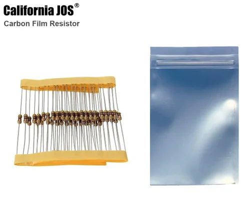 Vista 3 de California JOS Resistencia fija única de película de carbono de 220 ohmios 1/2 W (0.5 W) 5% de tolerancia, (220 R, 220 ohm, 220 Ω) resistor
