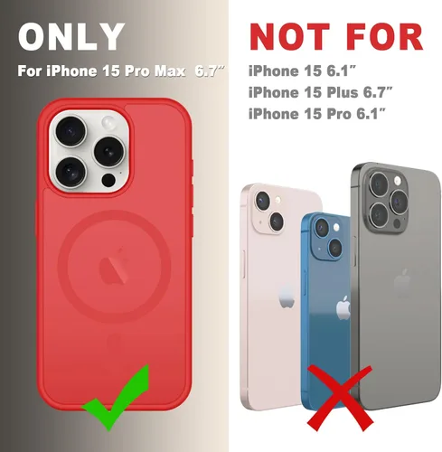 Vista 1077 de Funda para Google Pixel 10 Pro XL, cubierta magnética mate, color negro Fit for MagSafe, Screen Protector included, Shockproof Military Grade
