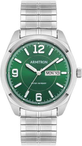 Vista 6 de Armitron Reloj de pulsera para hombre con función de día-fecha, correa de expansión, 20-4591