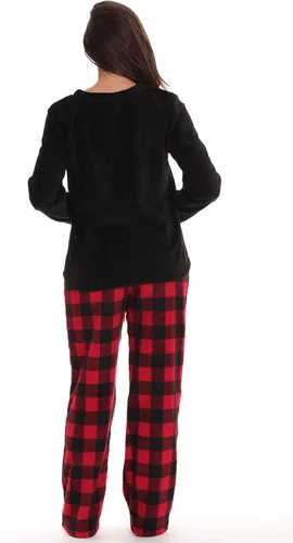 Vista 4 de Just Love - Conjunto de pijama para mujer de pantalÃ³n afelpado y medias a juego con frases