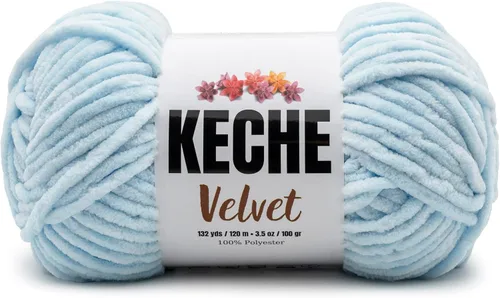 Vista 28 de Keche Hilo para ganchillo, hilo de terciopelo, chenilla suave, manta de bebé voluminosa amigurumi Yarn 3.53 oz (132 yardas) - Arona