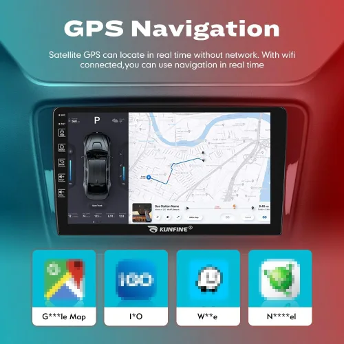 Vista 3 de 2G+64G CarPlay Android Navegación Automática Estéreo GPS Radio Reverse Cámara Pantalla 10 "IPS Pantalla Táctil Headunit Tablet Pad Media Player
