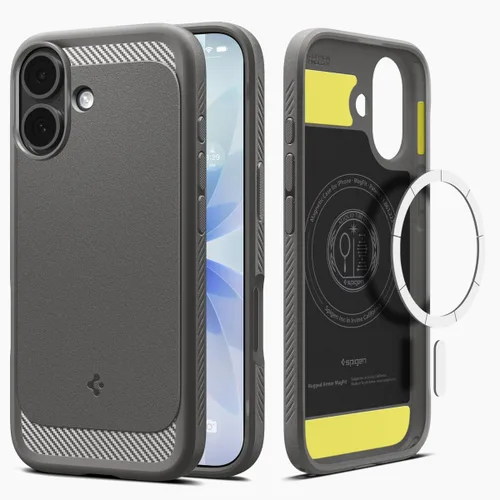 Vista 17 de Spigen - Rugged Armor MagFit - Funda diseñada para el iPhone 15 Pro (2023) [Protección de grado militar] Compatible con MagSafe - Negro mate