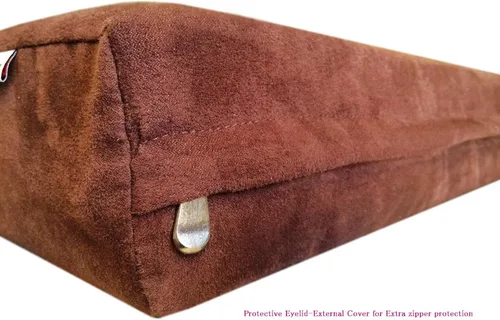 Vista 5 de Cama ortopédica de espuma viscoelástica sólida de alta densidad de 55 x 37 x 4 pulgadas, impermeable, para mascotas, con funda externa lavable