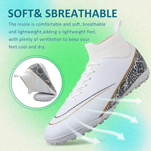 Vista 3 de ASoftLand Unisex-Adult Cleats,high Top