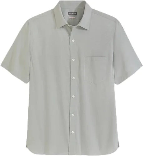 Vista 21 de Van Heusen Camisa de cuadros de manga corta con cuello abotonado para hombre sin arrugas