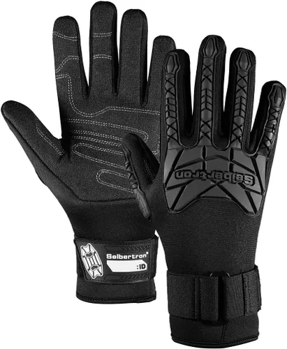Vista 7 de Seibertron Guantes de buceo patentados C.R.D.G 1.0 aramida anticortes resistentes a pinchazos C.R.D.G 1.0-Black Negro