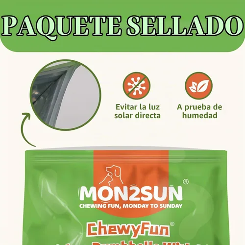 Vista 7 de MON2SUN Golosinas para perros, mini masticables de cuero crudo de 9 onzas, mancuernas de pollo con arroz para perros pequeños y razas de juguete