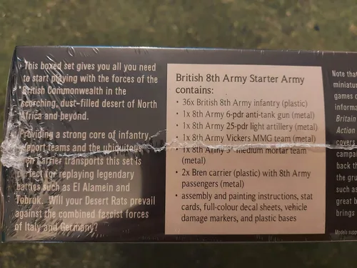Vista 2 de Warlord Bolt Action British 8th Army Western Desert Starter Army Pack 1:56 Miniaturas de mesa - Juego de soldados miniatura de la Segunda Guerra