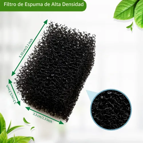 Vista 3 de Paquete de 8 esponjas de repuesto para fuente de agua automática para gatos de 84 oz/2.5 L
