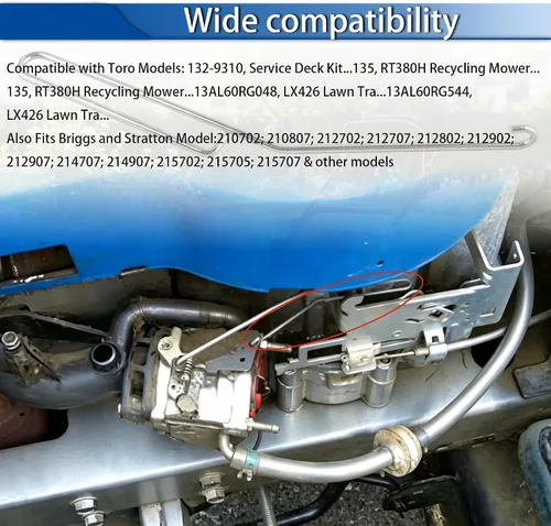 Vista 5 de 691840 Choke Link compatible con Briggs & Stratton para los modelos 262766 y 691840