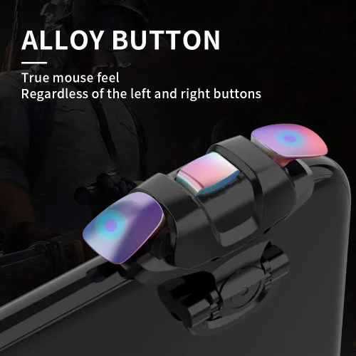 Vista 3 de Newseego for Mobile Game Controller Trigger, [Upgraded Version] Mobile Controllers Colorful Trigger Sensitive Shoot and Aim Button for Rules of