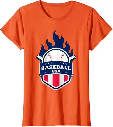 Vista 58 de Baseball USA Support the Team Shirt - Camiseta con la bandera de Estados Unidos, Blanco, S