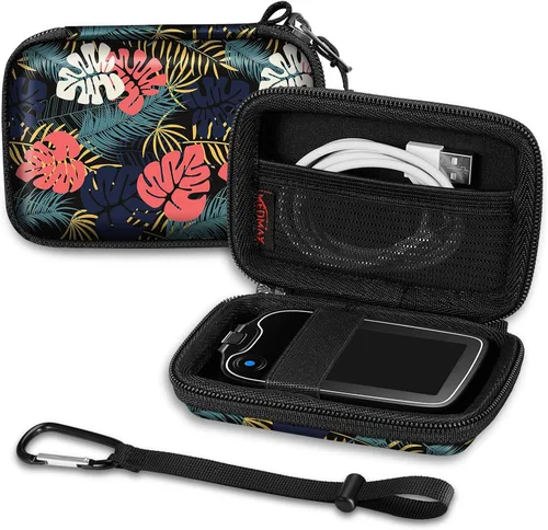 Vista 8 de Carcasa rígida para Freestyle Libre 3 2 / Libre Reader Estuche de transporte ligero a prueba de golpes para diabéticos con clip y asa (negro)