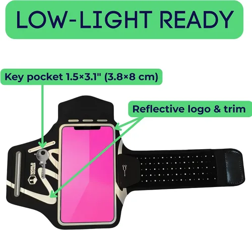 Vista 8 de Brazalete deportivo para teléfono para correr, manga ajustable para fitness