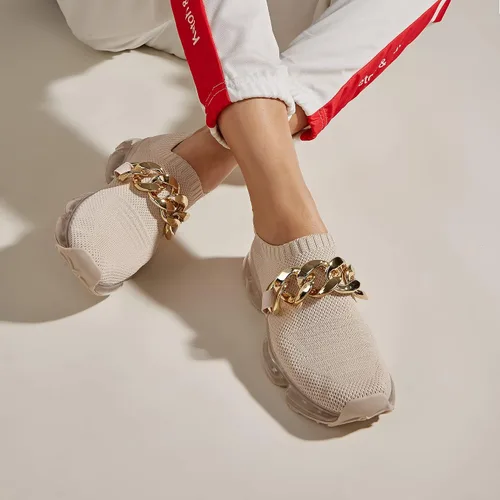 Vista 6 de LUCKY STEP Tenis con cámara de aire a la moda para mujer, transpirables, informales, cómodos y ligeros, para caminar