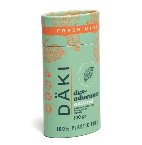 Vista 8 de Däki Natural Deodorant Stick 100 g – Refreshing Mint, Aluminium-Free, Natural, Paraben Free – Sensitive Skin – Biodegradable Compostable Packaging