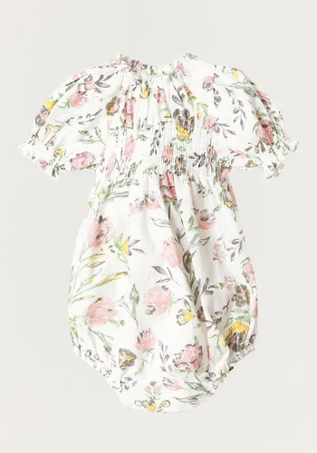 Vista 2 de NOTHING FITS BUT Vestido clásico de lino y algodón para bebé, mameluco Hana, vestido casual para bebés
