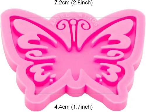 Vista 2 de Angel Wings Molde de silicona de resina con forma de mariposa, molde de resina epoxi, molde de resina para manualidades de joyería, moldes