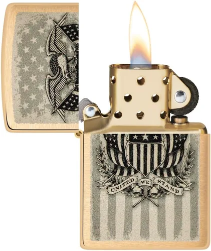 Vista 63 de Zippo encendedores con la bandera de EE. UU.