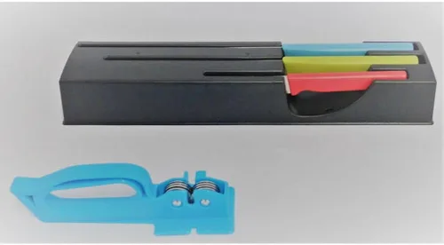 Vista 6 de Smart Home - Juego de 5 cuchillos con 3 cuchillos con bloque y afilador