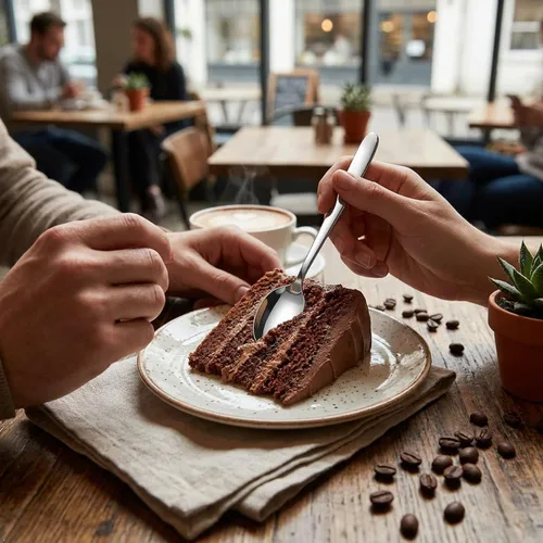 Vista 6 de Kekow Cucharas de postre de acero inoxidable de 12 piezas Mango ergonómico suave, acero inoxidable de grado alimenticio, uso para té, café