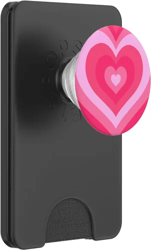 Vista 7 de Lindo rosa latte amor café corazón patrón elegante femenino PopSockets estándar PopGrip