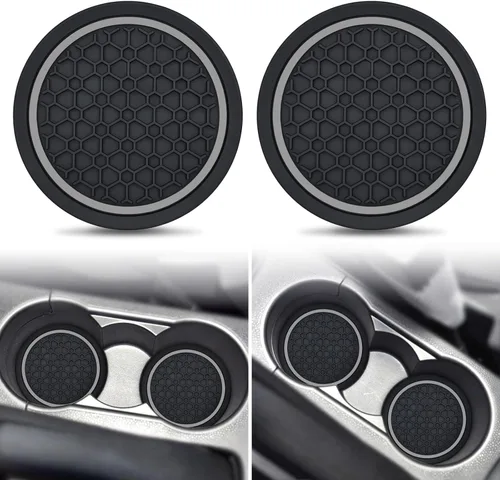 Vista 10 de Auprite Posavasos para tazas de coche, 2 unidades de 2.77 pulgadas Posavasos universales para portavasos de coche, alfombrillas antideslizantes