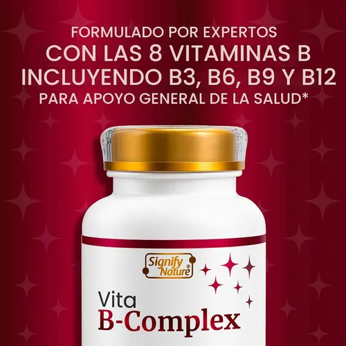 Vista 6 de SIGNIFY NATURE VitaBComplex - Vitaminas del complejo B para hombres y mujeres, 60 CT