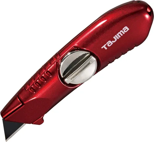 Vista 3 de Tajima AC-500B cuchillo multiuso con traba automática, 3/4" Diseño de hoja retráctil, cuchillas REX de 3 V incluidas, construcción duradera