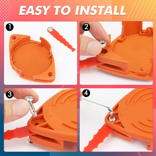Vista 4 de WA0007 - Bobina de repuesto compatible con Worx WG105, WG106, WG108, WG109, WG112, WG113, WG115, WG116, WG117, WG118, WG119, WG124, recortadora
