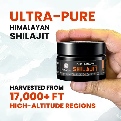 Vista 2 de Natruveda, Resina Shilajit del Himalaya para hombres y mujeres, shilajit orgánico, ácido fúlvico y más de 85 minerales naturales traza – Suplemento