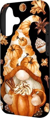 Vista 2 de Cute Fall Yall Pattern Thanksgiving Gnome Love Pumpkin Spice Case for iPhone 17