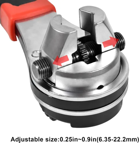 Vista 6 de SaferCCTV - Llave de trinquete ajustable para tornillo de 0.27 a 0.86 pulgadas, llave universal multifuncional, llave ajustable de trinquete