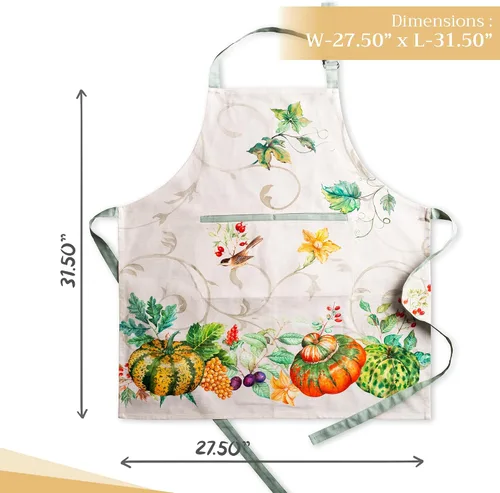 Vista 140 de Maison d' Hermine Delantales para mujer con bolsillo, 100% algodón (27.50 x 31.50 pulgadas)
