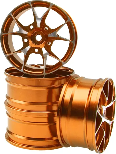 Vista 9 de ShareGoo - Llantas de metal – Bujes hexagonales de 0.472 in, llantas de rueda RC Drift On-Road Racing Touring 1/10, compatibles con HSP, Tamiya