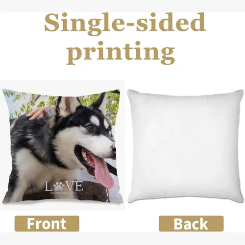 Vista 2 de Custom Single Image Pillow Case with Personalized Text Designed for Home Decoration and offering Gift Charm for Family Celebrations or Holidays