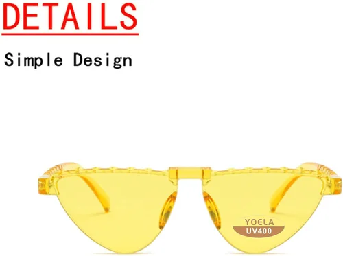 Vista 5 de OLIN Yoela Triangle Rimless Sunglasses One Piece Colored Transparent Sunglasses For Women and Men
