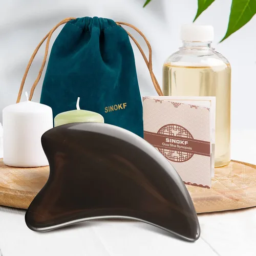 Vista 3 de Bian Stone Gua Sha Herramientas Faciales Raspar Masaje Cara Guasha Junta Raspar Placa