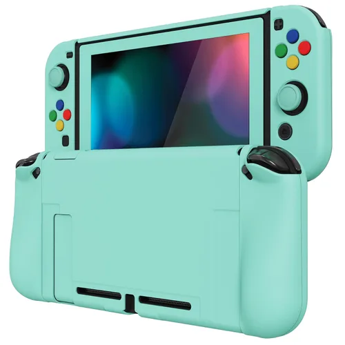 Vista 125 de PlayVital AlterGrips Ergonomic Grips Cover for Nintendo Switch, [2 Design] Interchangeable Comfort Dockable Protective Case with Screen Protector &