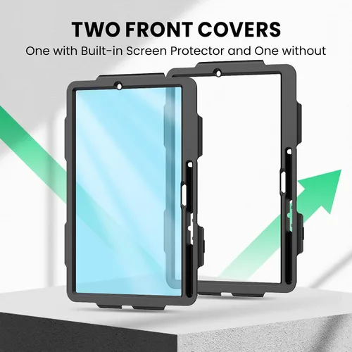 Vista 8 de SEYMAC Funda para Samsung Galaxy Tab S11 5G 2025 de 11 pulgadas, resistente a prueba de golpes, con protector de pantalla, soporte giratorio, correa