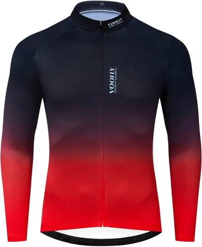Vista 2 de Camisas de ciclismo de manga larga con bolsillos reflectantes cremallera completa MTB bicicleta desgaste