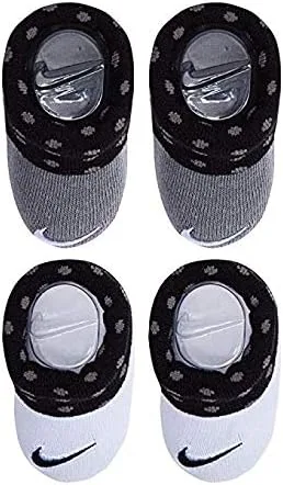 Vista 2 de Nike Baby Swoosh - Pack de 2 botines de bebé para niños y niñas (0.0-19.7ft), 0-6 meses